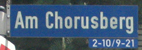 Straatnaambord Am Chorusberg Aken